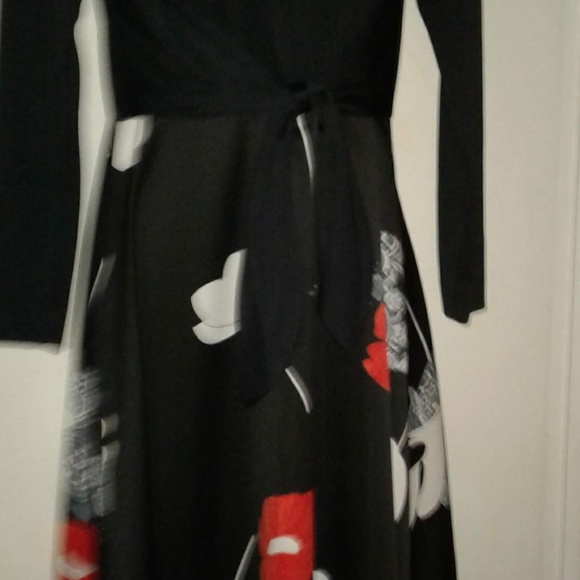 VINTAGE MAXI DRESS SOLID/FLORAL TORI RICHARD - Picture 3 of 11